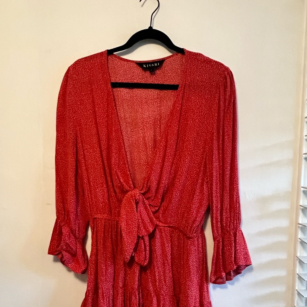 Kivari the label tie front mini dress
